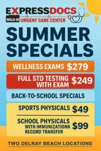 Summer Specials from Express Docs Urgent Care in Delray Beach