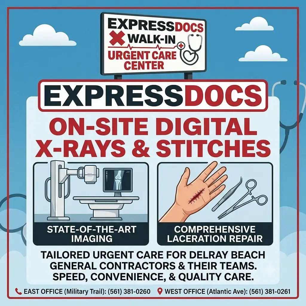 Urgent Care Delray Beach. East and West Locations